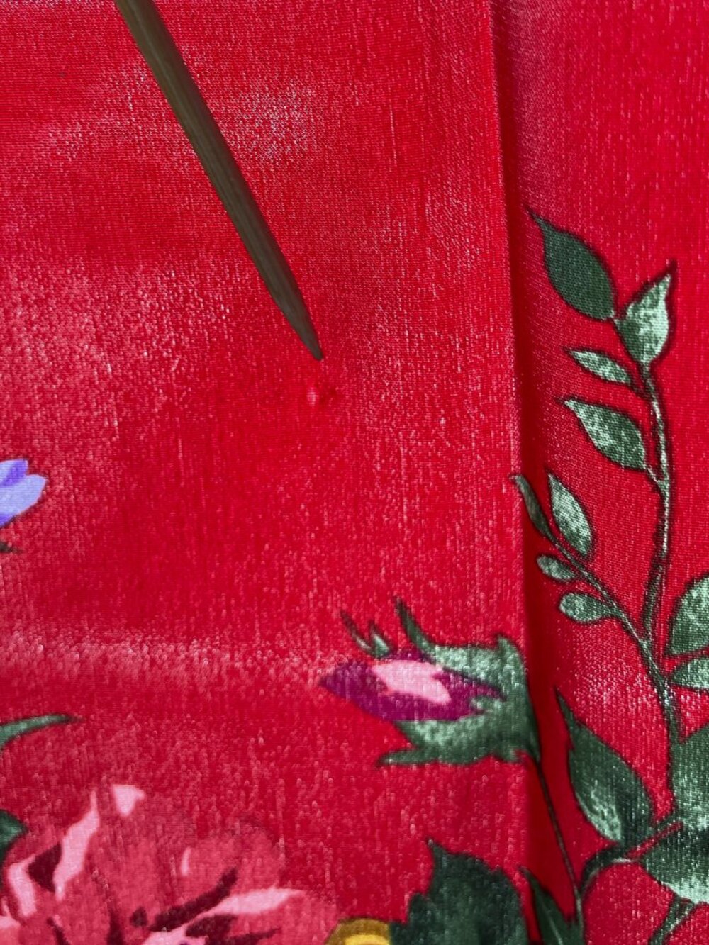 Yves Saint Laurent Silk Scarf Red Floral Baroque Frame Square Vintage YSL - Picture 14 of 15